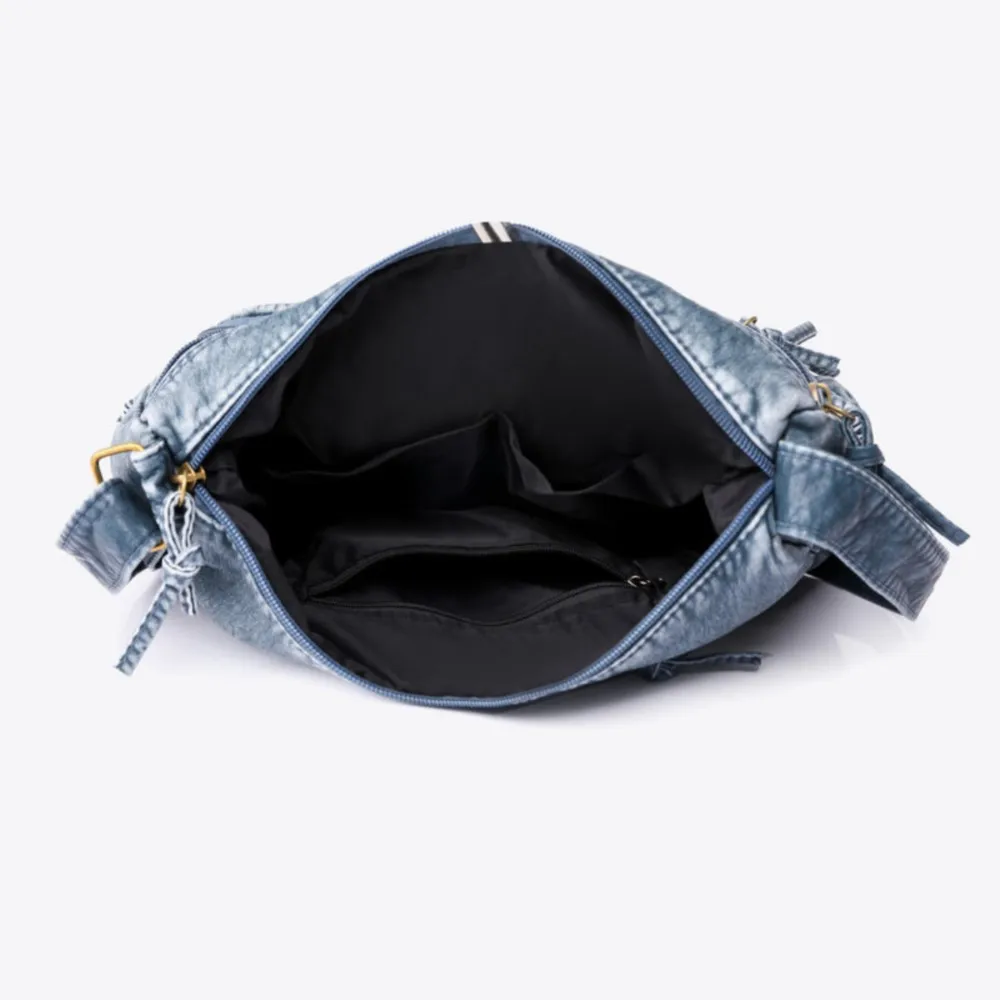 Washed Denim Color Bag Women Shoulder Bag Pu Leather Crossbody Bag Soft bags for women Designer Messenger Women's Satchels Bag