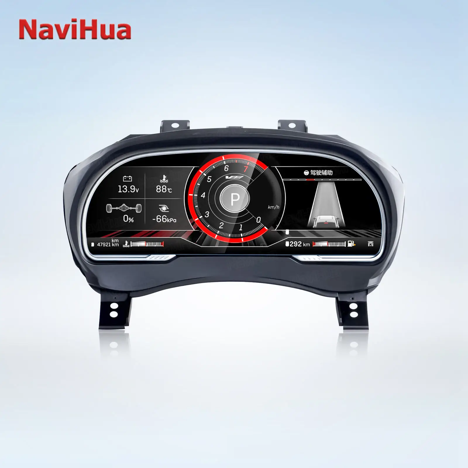 Фото NaviHua для Cadillac SRX CTS XTS ATS 2014 2015, виртуальный кабин, автомобильный цифровой кластерный инструмент, автоматический спидометр, тахометр, экран №1