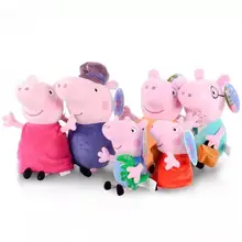 19-30CM Original Hot Sale Pink Piggy Peppa Plush Pig Toy Soft Plush Party Decoration Cartoon Animal Pig Animal Doll kids Gift