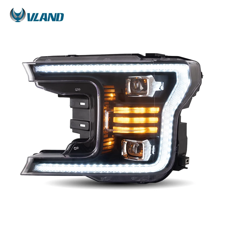 

Vland Full Led Lobo Front Lamp Koplampen Auto Head Light Vergadering 2018 2019 2020 Marker Lichten Fabriek Voor Ford F150 F 150