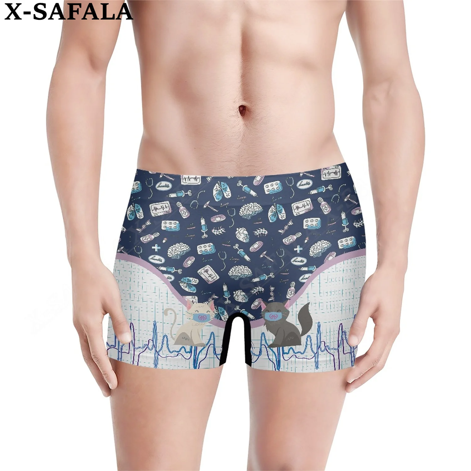 

Animal Pet Specialist Cute 3D Print Male Underwear Shorts Seamless Pants High Elastic Swimwear Beach Swimming Trunks Comfortable