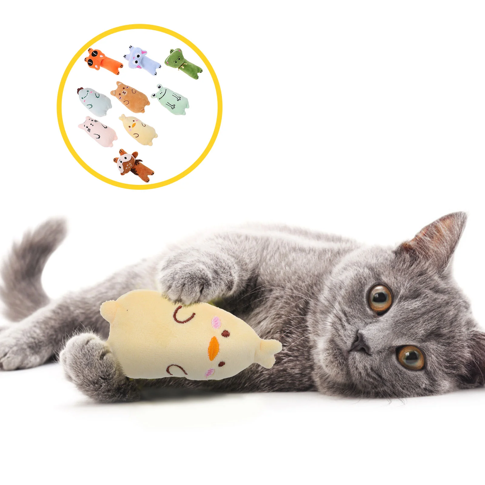 

9 шт. очаровательная Кошка, мягкие игрушки, мультяшная кукла, игрушки для домашних животных, товары для моларов (разные стили)