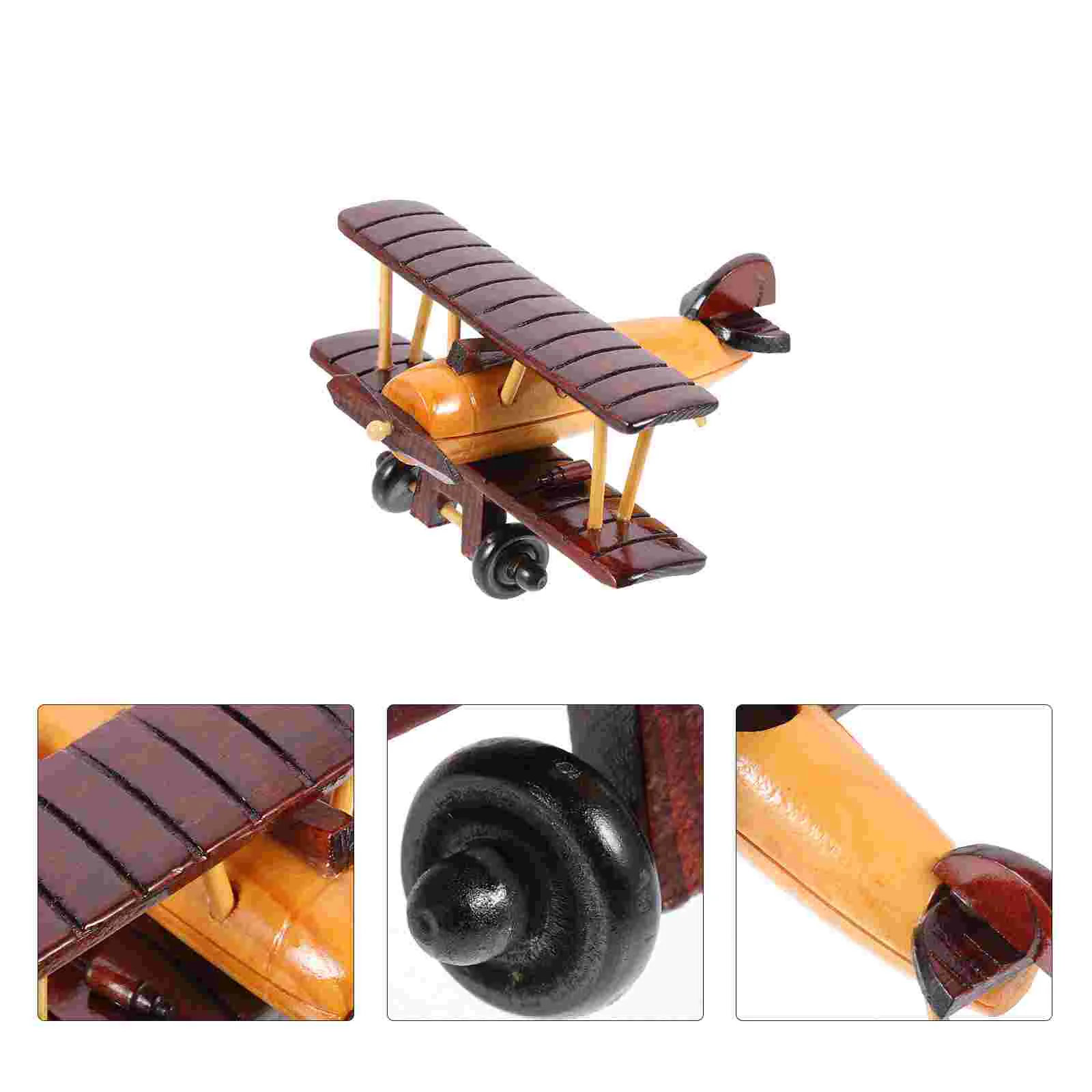 

Pendant Train Decor Airplane Adornment Home Supplies Wooden Miniature Decorative Items Crafting Model Ornament Child
