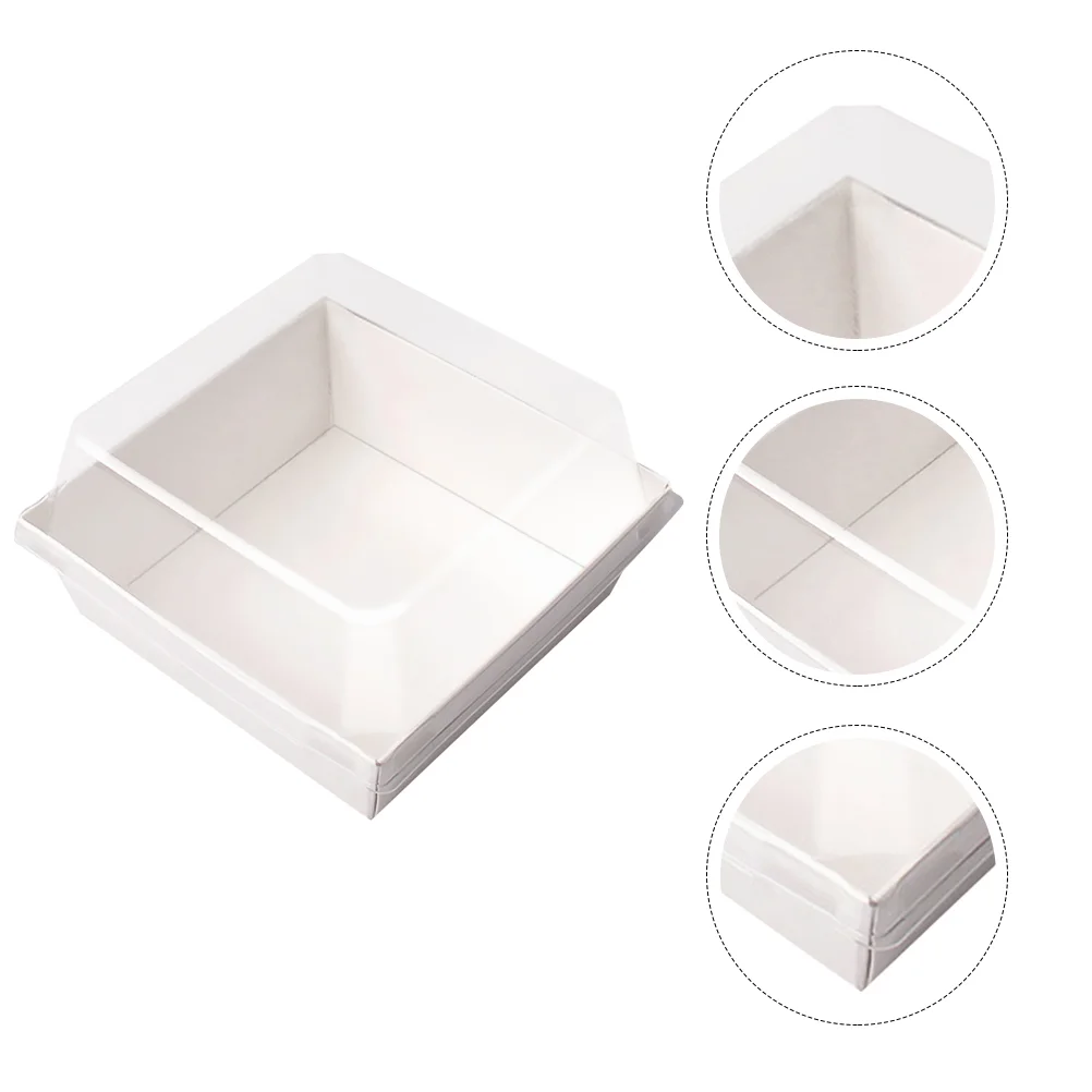 

50Pcs Pastry Boxes Bakery Box Cookie Boxes Cake Carrying Boxes Pie Slices Containers Take Out Cake Holder with Clear Lid for