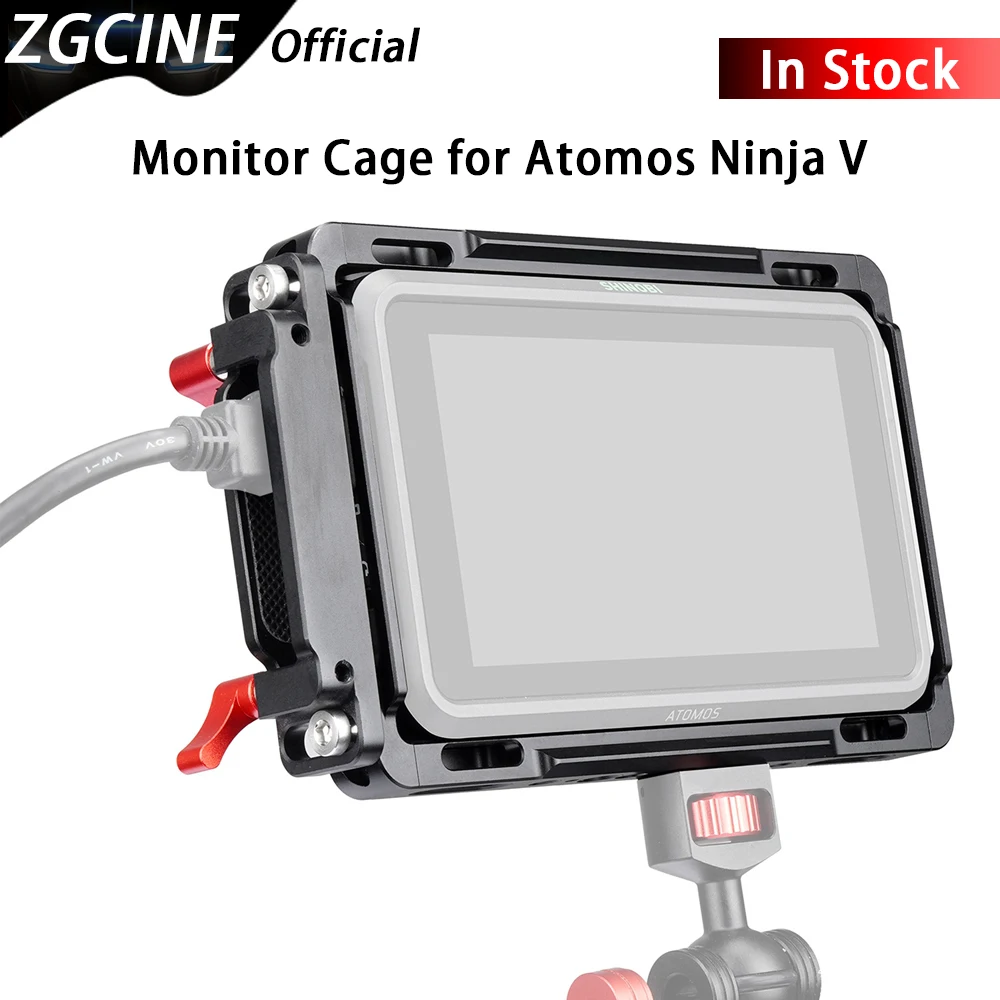 

Клетка для монитора ZGCINE Eachrig для Atomos Ninja V Shinobi 5 дюймов 4K HDMI записывающая клетка со встроенными направляющими NATO HDMI Кабельный зажим