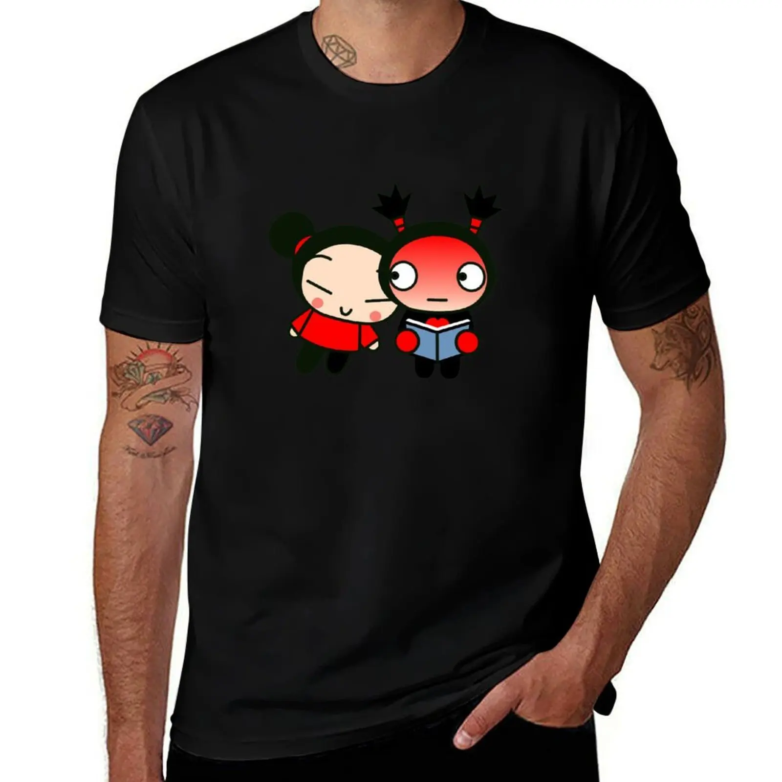 Фото Футболка Pucca and Garu, спортивная футболка для активного отдыха для мужчин №1