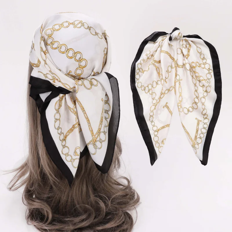 

Модный платок, Женский хиджаб, шарфы, маленькие шали и палантины, бандана, головной платок, женский шейный шарф, волосы 70*70 см
