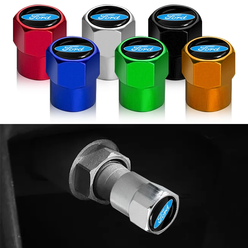 

Car Styling Zinc Alloy Tire Valve Caps Wheel Tires Airtight Covers for Ford Focus Fiesta Mondeo Fusion Kuga Ecosport Explorer Et