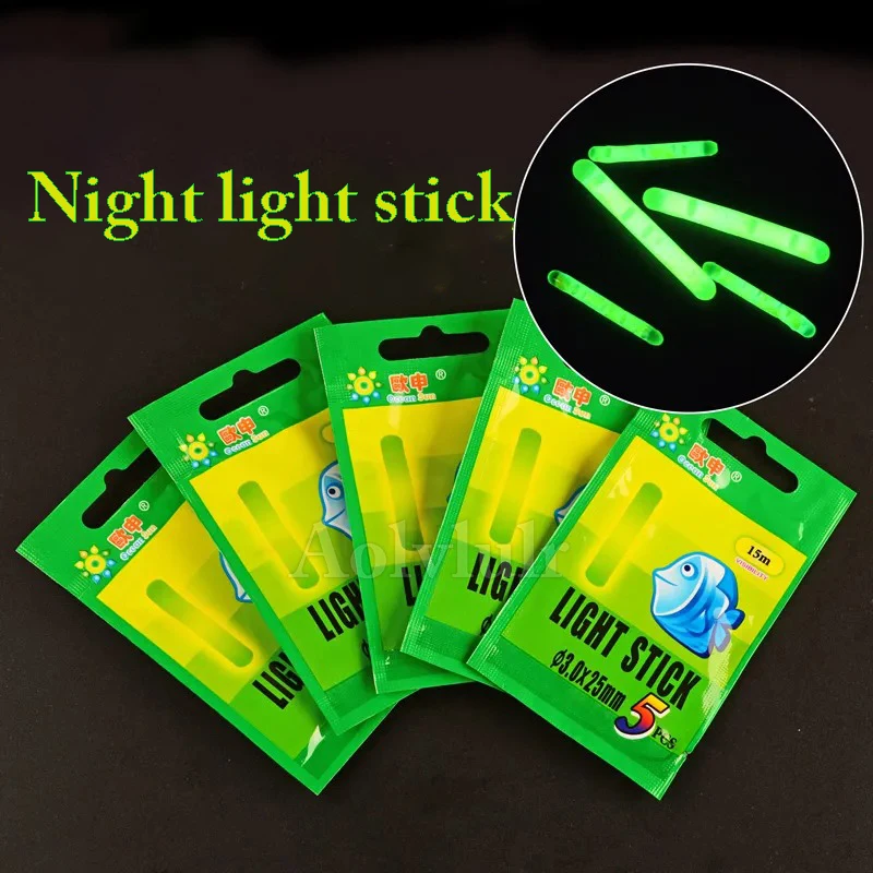 

5/30/60 Pcs Fishing Float Fluorescent 4.5*37mm/ 3*25mm Lightstick Light Night Float Rod Lights Dark Glow Stick Useful Lots