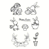 little white rabbit pulls radish transparent silicone finished stamp diy scrapbook rubber coloring embossed diary decor 1116cm