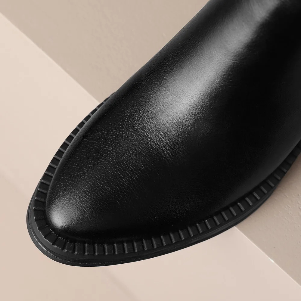 Danxuefei женские эластичные вязаные Лоскутные осенние ботильоны 5 см толстый