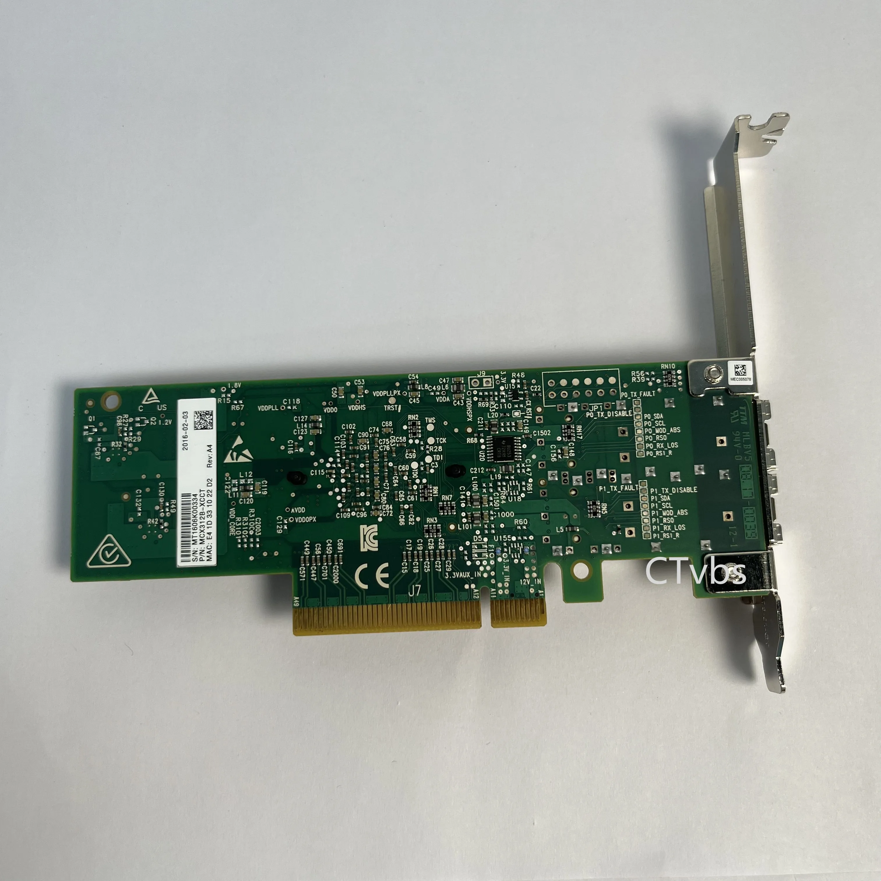 Mellanox Gunine MCX312B MCX312B-XCCT CX312B-XCCT ConnectX-3 Pro 10Gbe  SFP+ Dual Port Ethernet Adapter