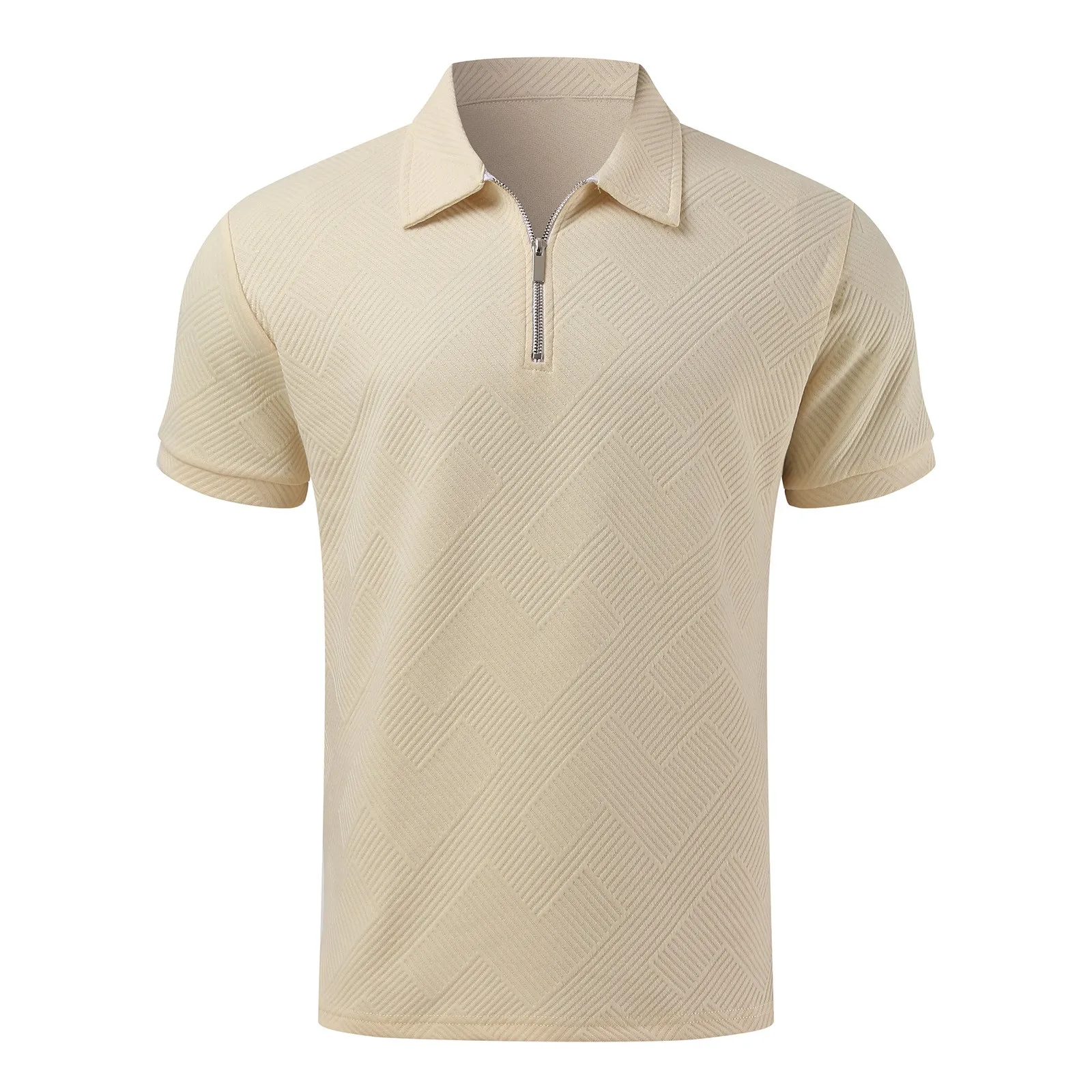 Male Cotton 2 Piece Set Stripe Print Polo Shirt Quick Dry Shorts Streetwear Tracksuit Men Sets Ensemble Homme Men’S Clothes