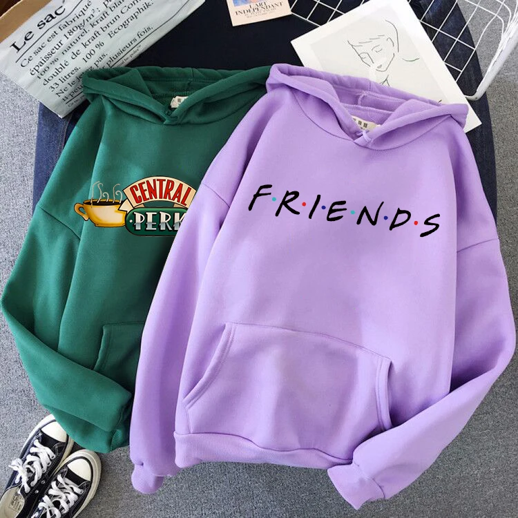 

Friends Tv Show Harajuku Funny Cartoon Friends Hoodies Women Ullzang Graphic Friends 90s Sweatshirt Vintage Anime Hoody Female