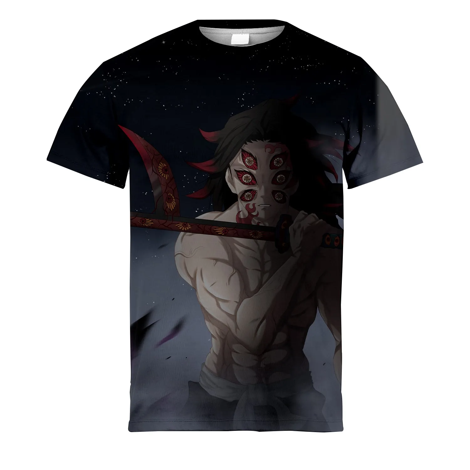 

Футболка Мужская/женская с коротким рукавом, Свободный Топ в стиле аниме с японским мечом призрака, лето 2023