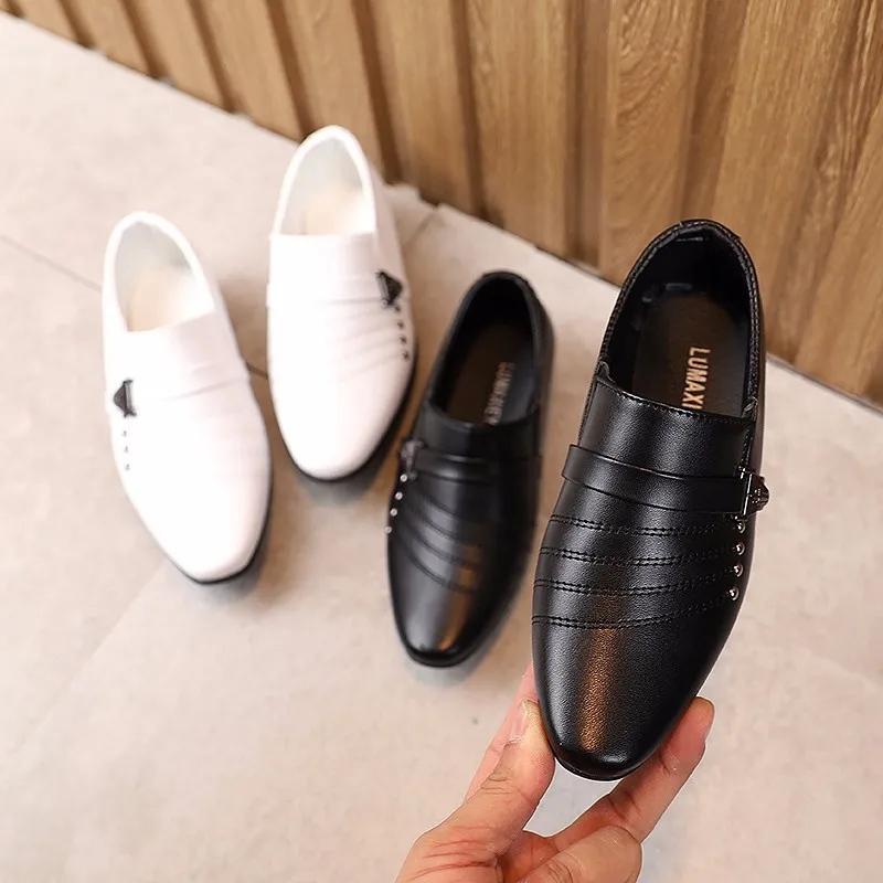 

Boys Black Leather Shoes British Style Boys White Children's Shoes Children's Performance Shoes Boys Leather Shoes Casual Shoes