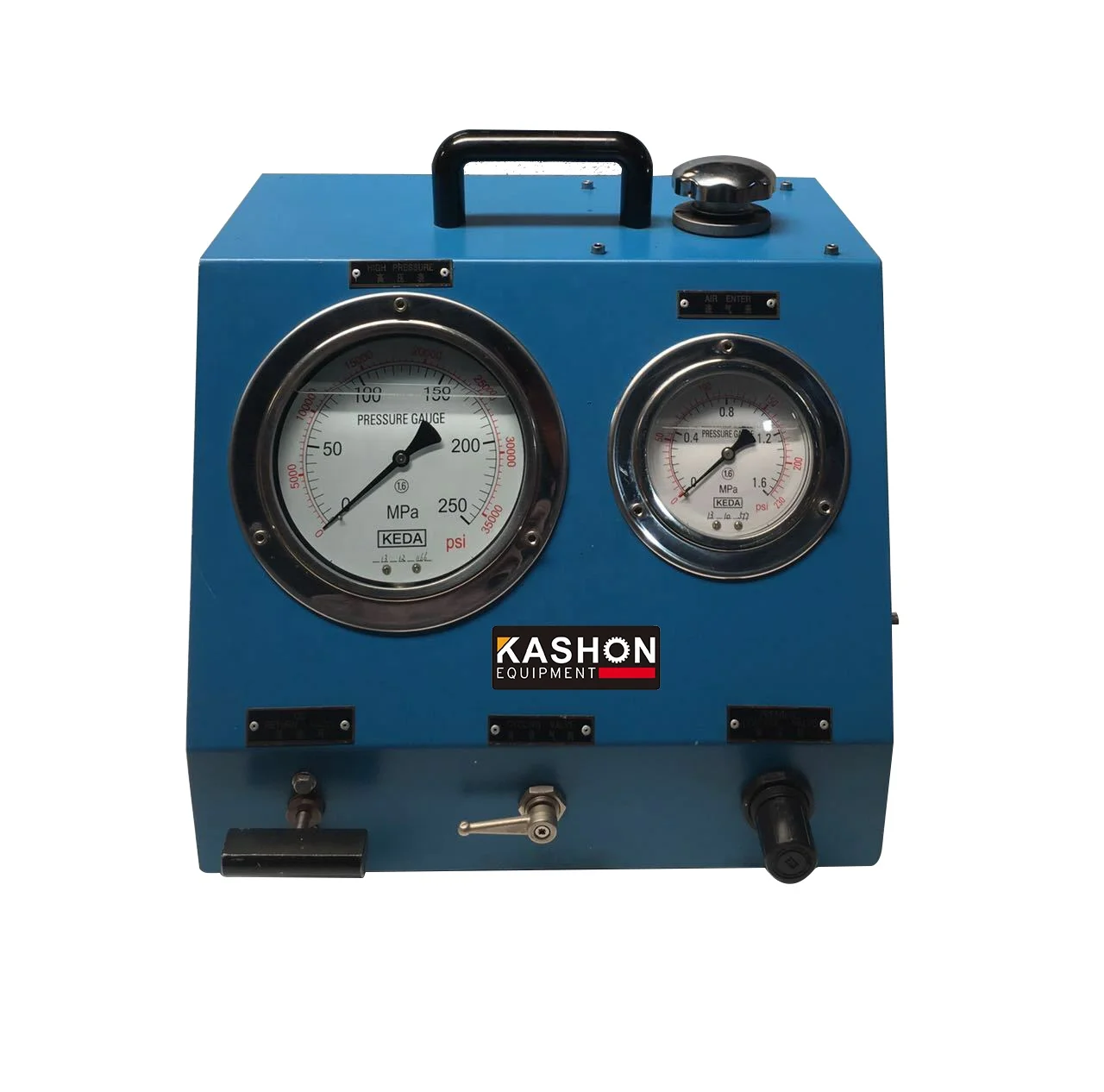 

Pneumatic tension pump for hydraulic bolt tension and hydraulic nut