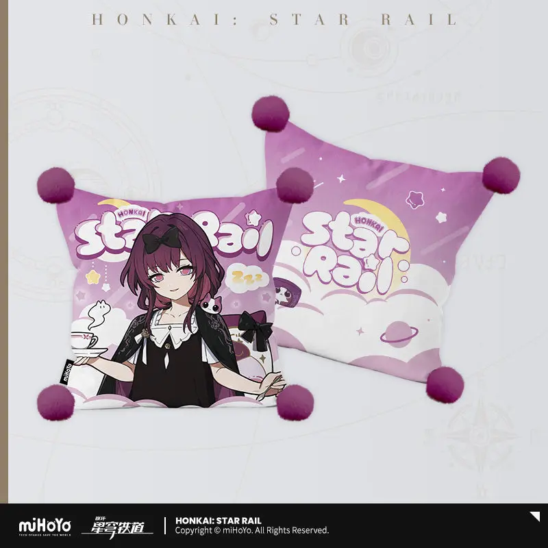 Фото Официальная аниме-подушка-обнимашка MiHoYo Honkai: Star Rail с персонажами Кафкой, Файрфлай, Сильвер Волф, Робин – милый декор и подарок для косплея №4