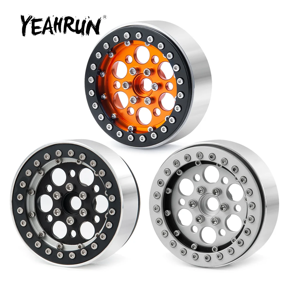 

YEAHRUN Metal Alloy 2.2 inch Beadlock Wheel Rims Hubs for Axial Wraith 90018 Traxxas TRX-4 1/10 RC Crawler Car Truck Accessories