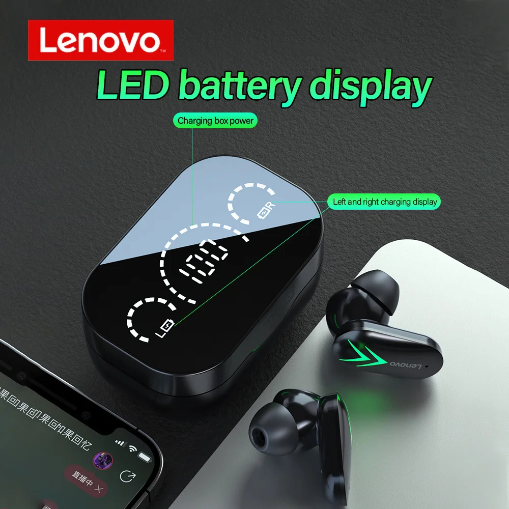 

Lenovo XT82 Wireless Bluetooth Headset Mini Game Gaming Power Display Super Long Battery Life Eat Chicken Without Delay Hot Sale