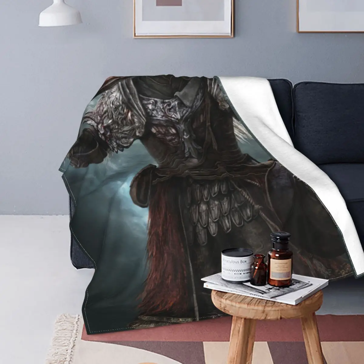 

Elden Ring Gamer Fleece Throw Blankets Knight's Shield Blankets for Sofa Bedroom Lightweight Thin Bedspread