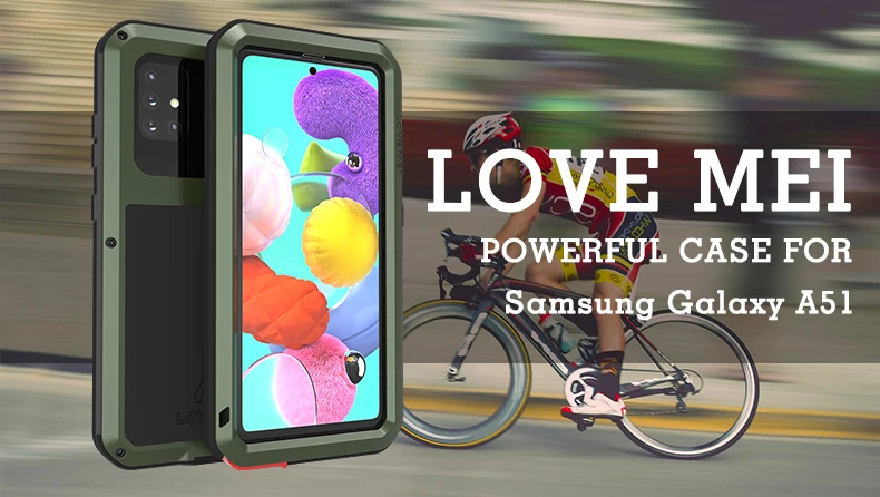 For Samsung Galaxy A71 Case Love Mei Shock Dirt Proof Water Resistant Metal Armor Cover Phone Case For Samsung A51 A41 A90 A70s