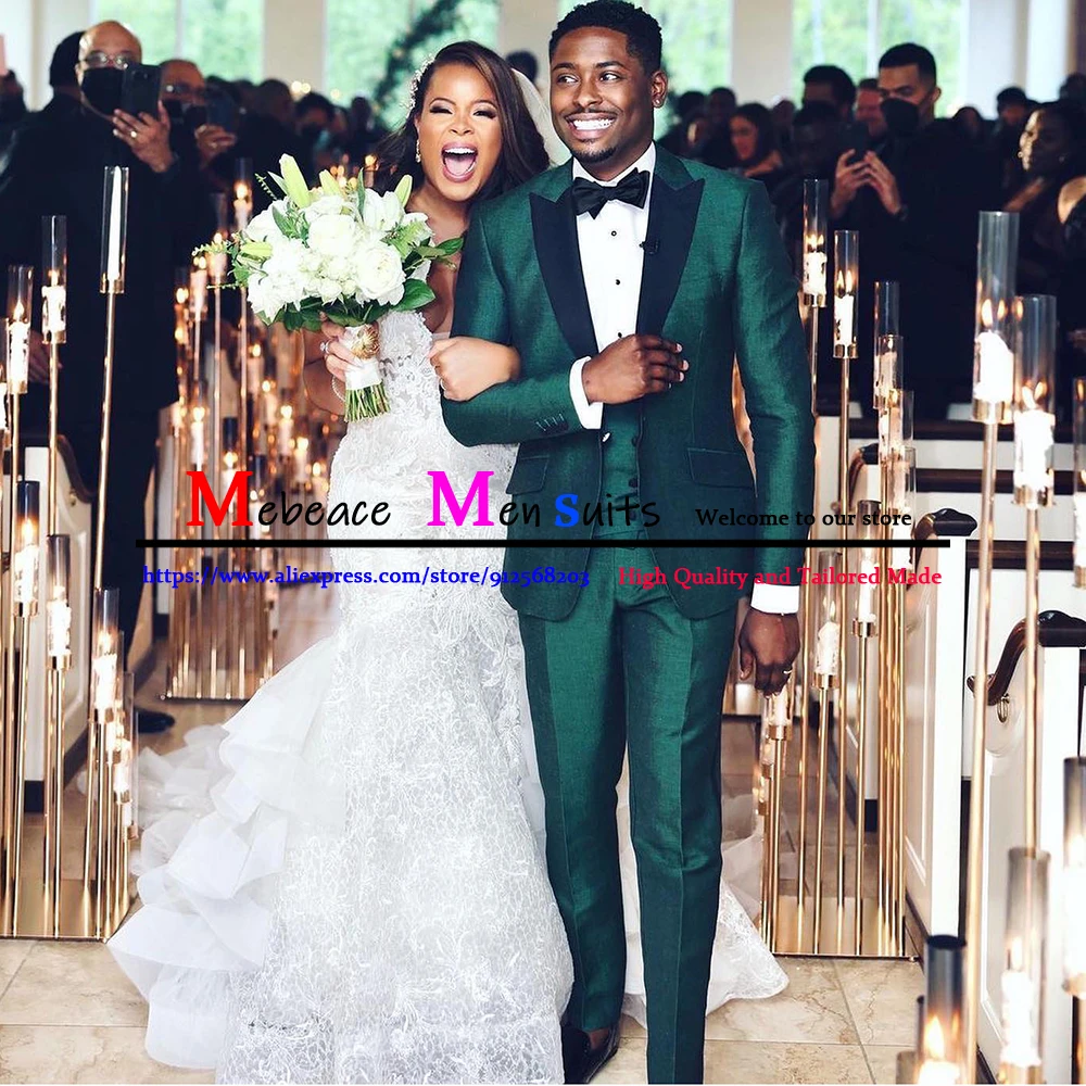 

Деловой мужской костюм 3 предмета, темно-синий, индивидуальный пошив, свадебные костюмы для мужчин, облегающие костюмы для жениха, смокинг, пиджак + жилет + брюки, костюм Novio