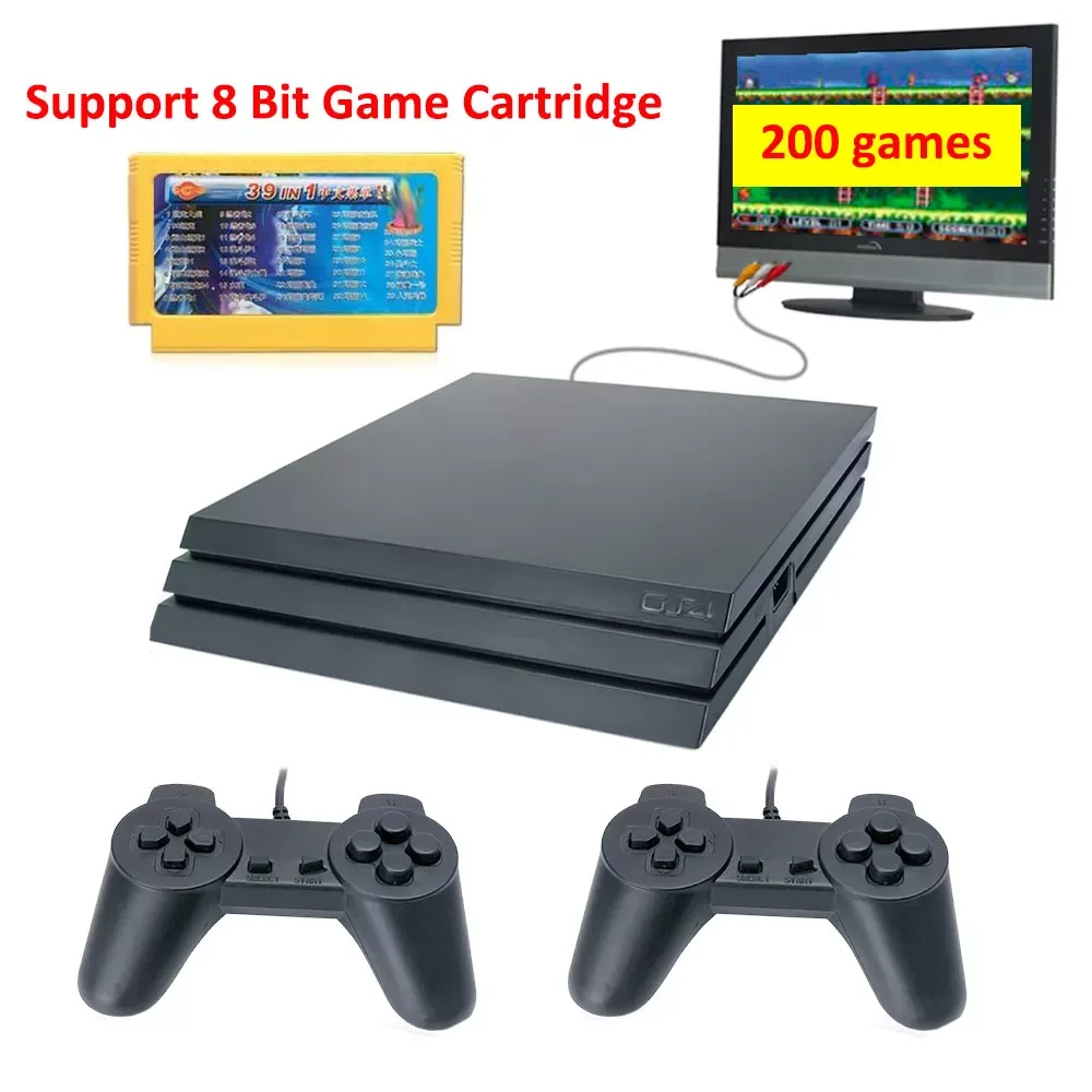 

Retro Game Console 8 Bit GS4 PRO Built in 200 Games AV Output Support Cartridge TV Video Game Console