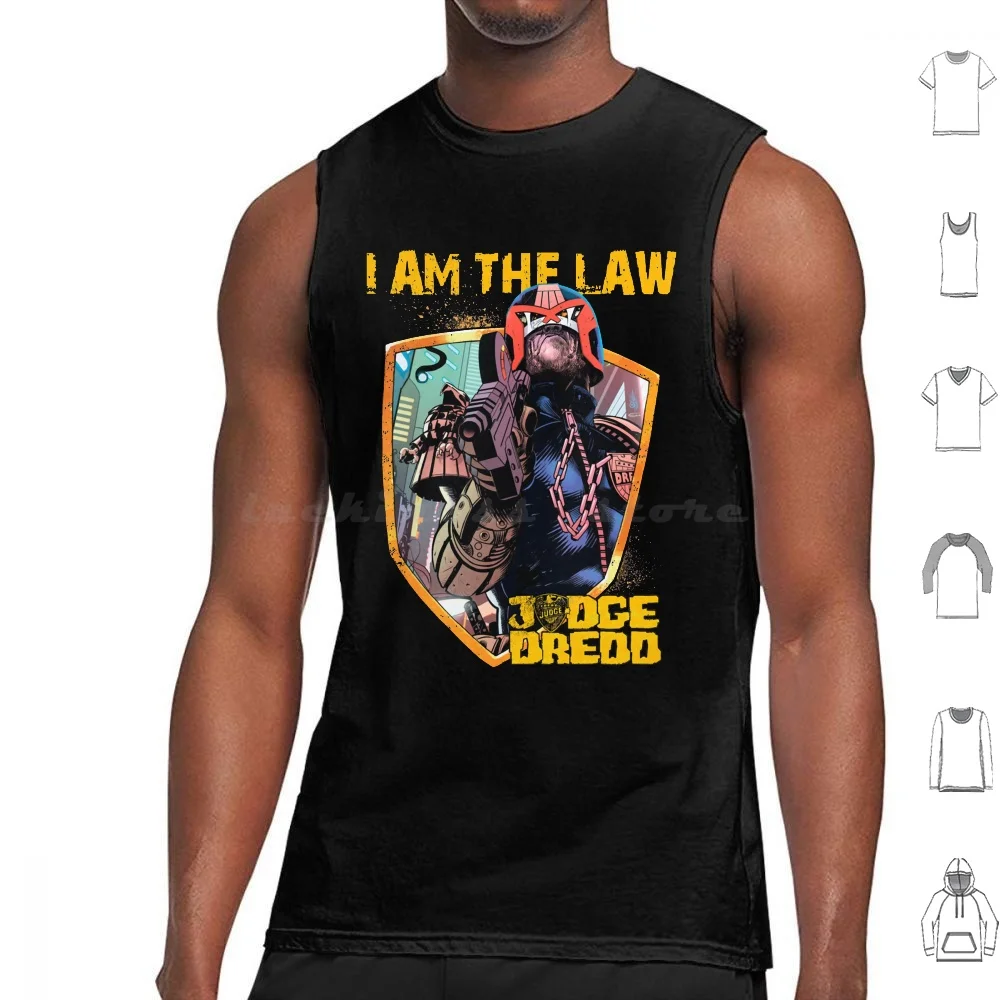 

Dredd-I Am The Law Tank Tops Vest Sleeveless Movie Movies Retro Vintage Film Films Cinema Cult Movie Cult Classic 90s Movies