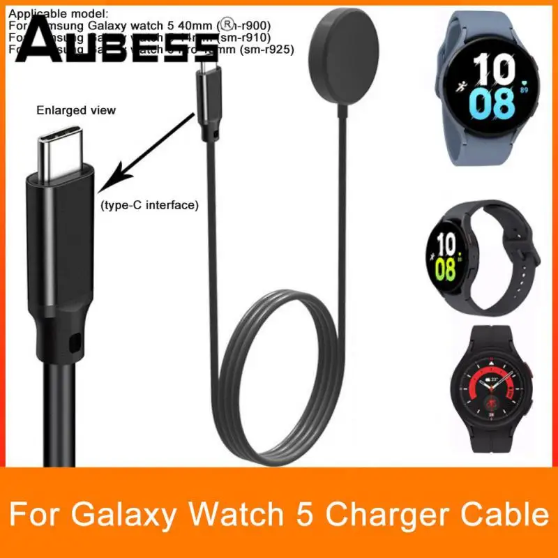 

Кабель для быстрой зарядки для Samsung Galaxy Watch 5 100 см Pd 10 Вт 40 мм 44 мм 45 мм Тип C, зарядное устройство для часов, портативное зарядное устройство