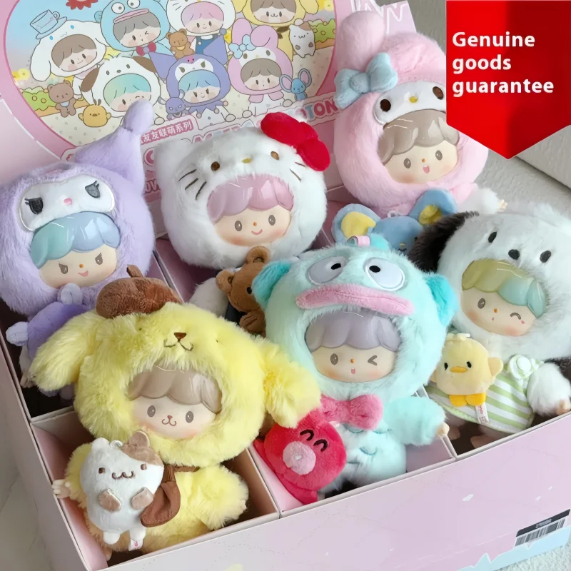 Фото Новая оригинальная серия персонажей Zzoton Sanrio Love-League Buddies, глухая коробка, совместная коллекция продуктов, игрушечная сумка, подвески в подарок №1