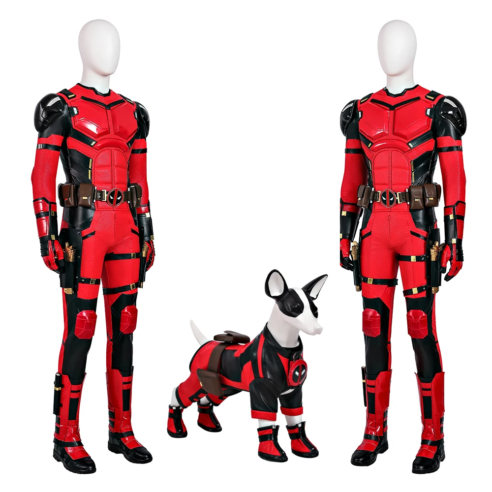 2024 Хэллоуин новый фильм DP3 мистер пул воин косплей костюм красный комбинезон