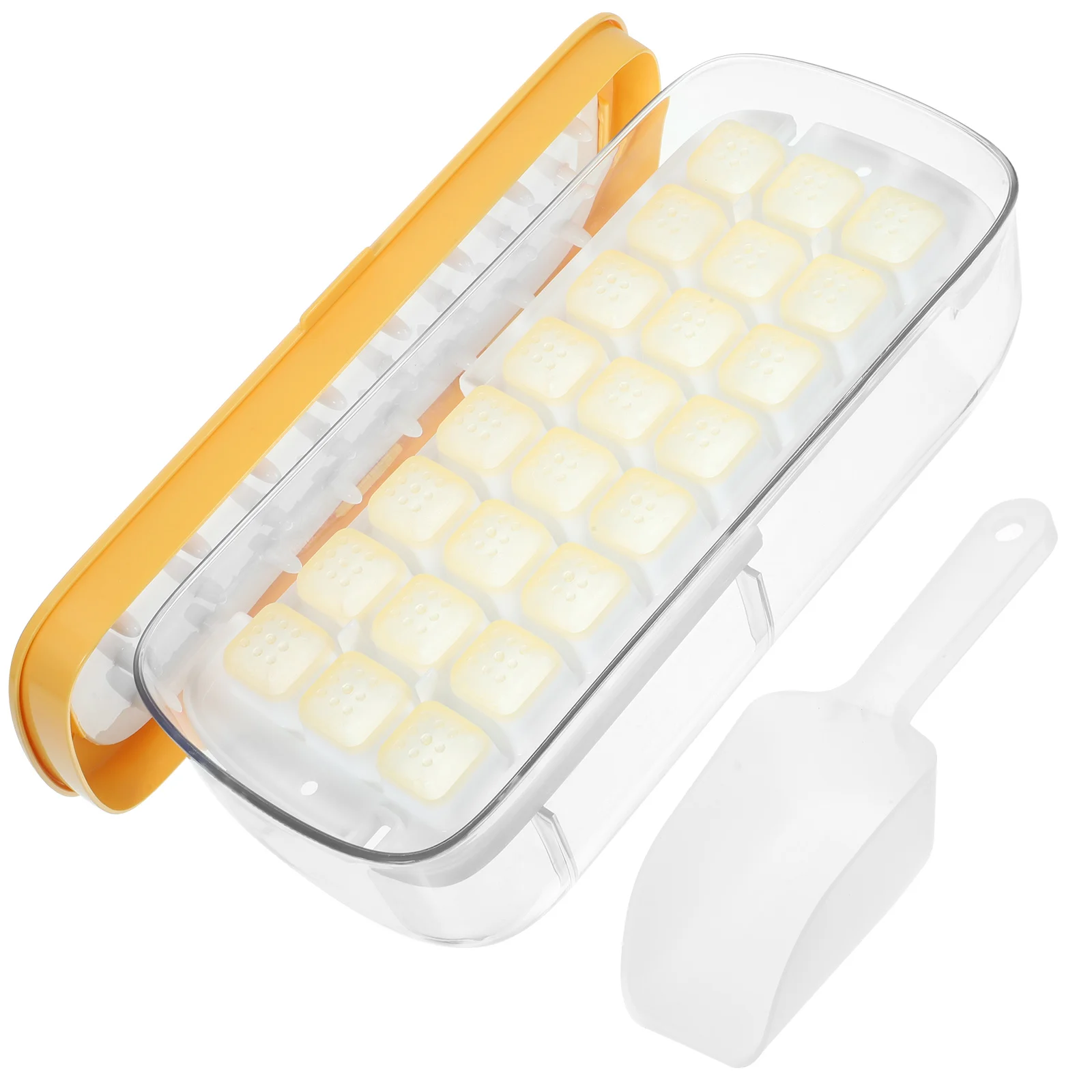

Household Ice Cube Tray Freezer Ice Tray Making Ice Cube Mold Ice Cube Tray with Bin and Lid