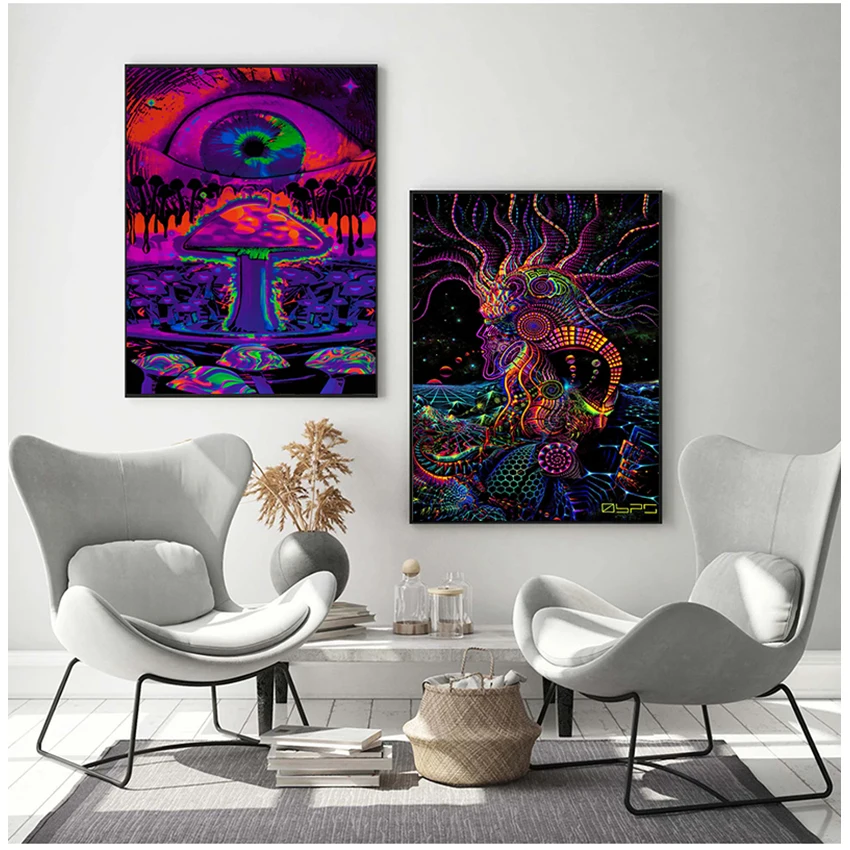 Холщовые настенные картины для гостиной домашний декор абстрактные Черные