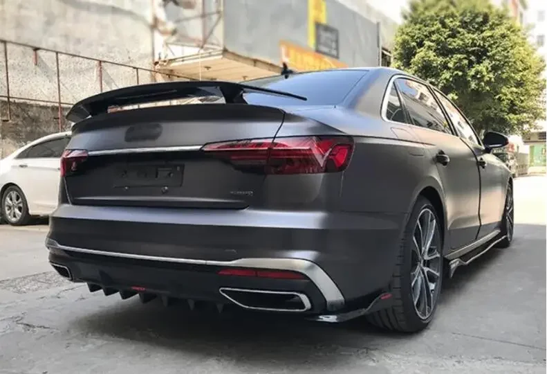 Для Audi A4 S4 SLINE B9 B10 2017 2018 2019 2020 2021 2022 2023 боковые юбки из настоящего углеродного