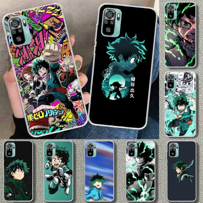 Чехол для телефона My Hero моя геройская Академия Izuku Deku для Xiaomi 12 11T 10 9 Redmi Note 11 10 10S Pro Redmi 9 9A 8, прозрачный чехол для телефона