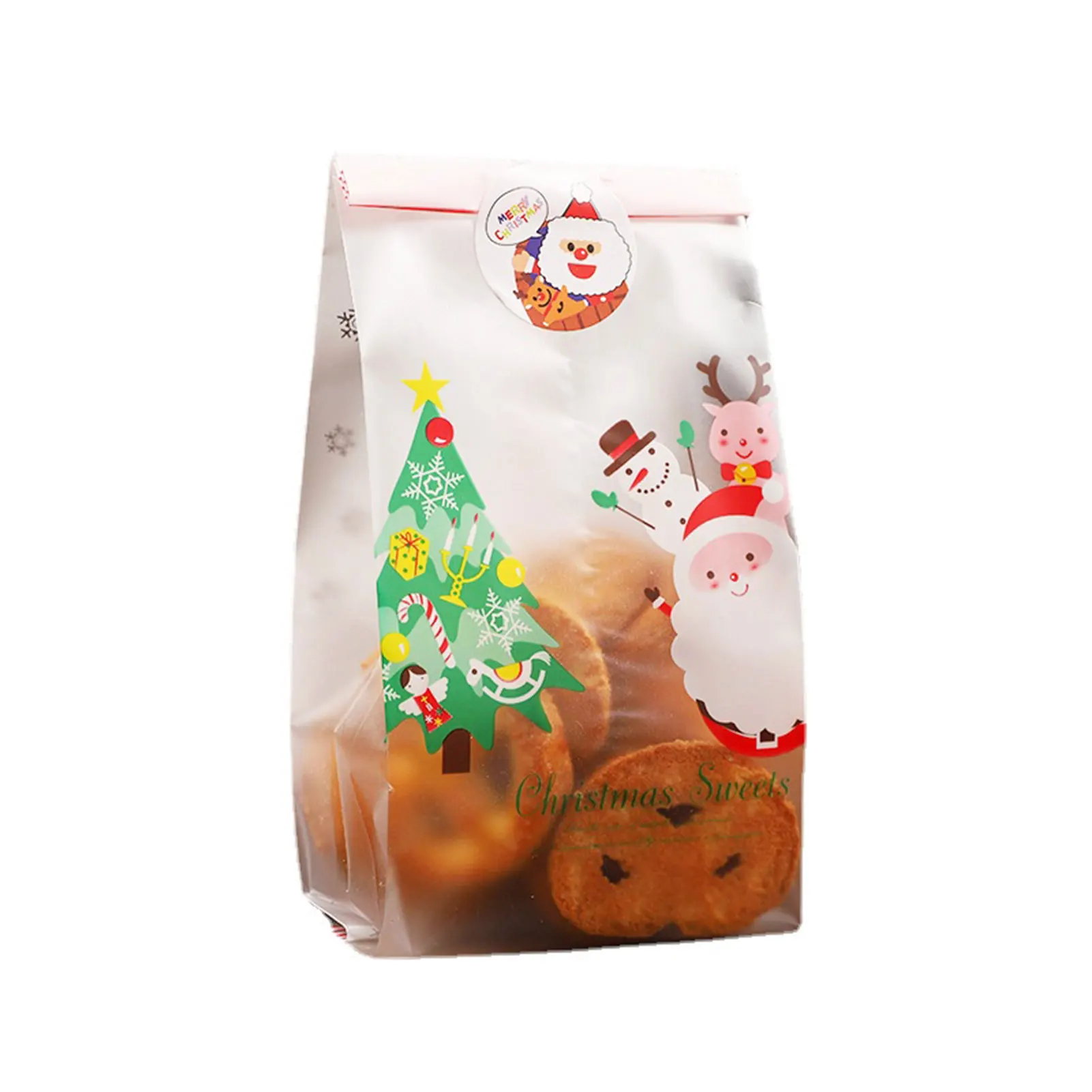 

Christmas Cookie Bags for Packaging Holiday Patterns Cookie Bag for Christmas Festive Table Decor