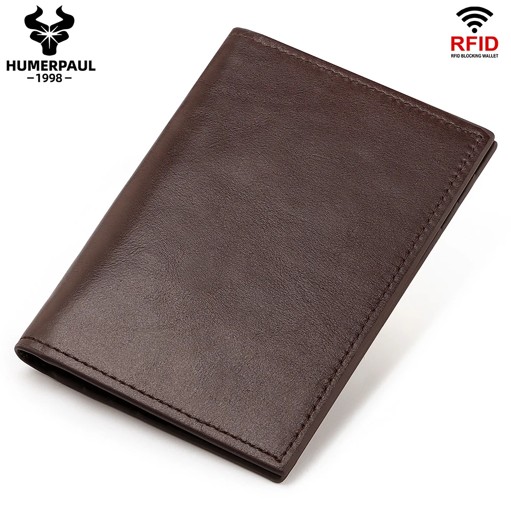 

Vintage Cowhide RFID Credit Card Holder Wallet Multi-Function Worldwide Passport Cover High Quality Travel Accessories