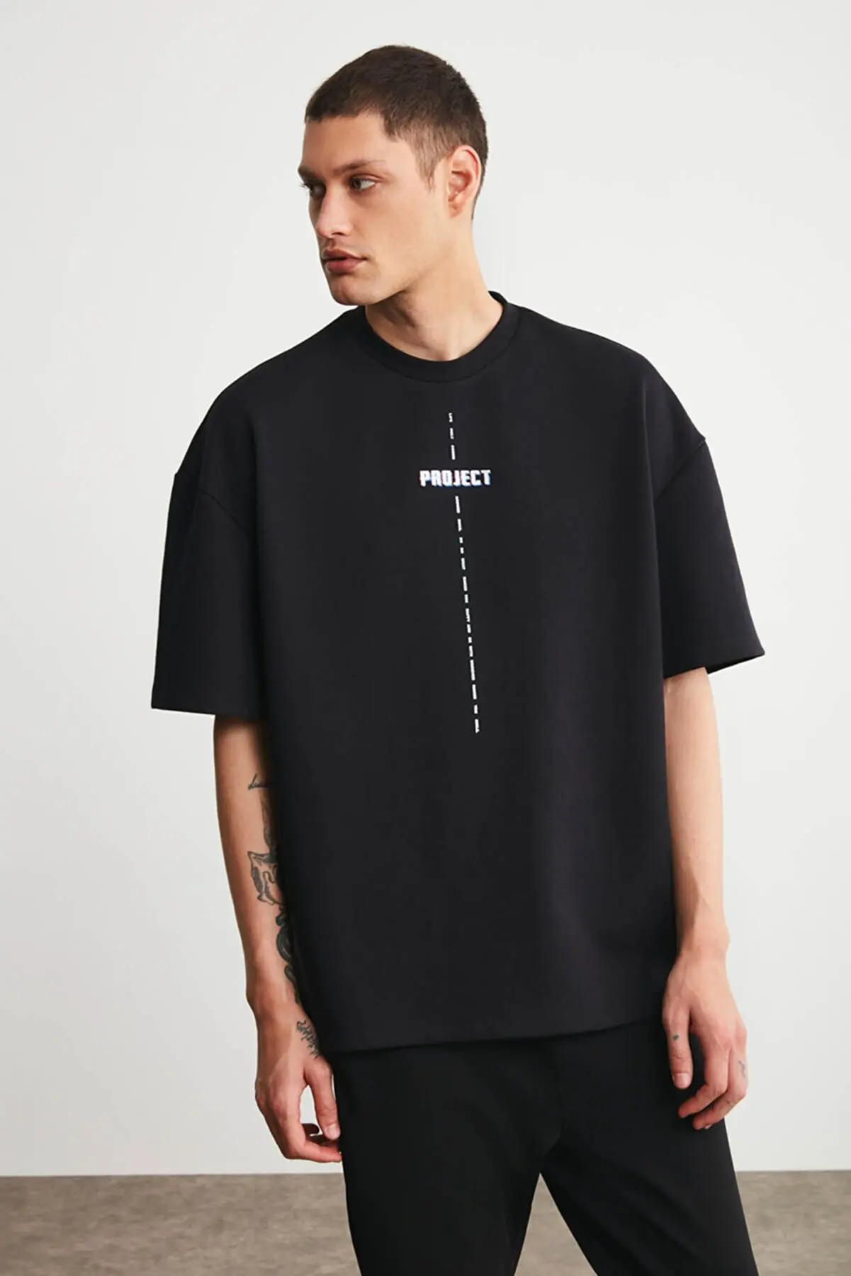 

Men's Black Printed Round Collar Oversized t-shirt t-shirt t-shirt For Men Men Tee For Men Summer Fashion 97452513