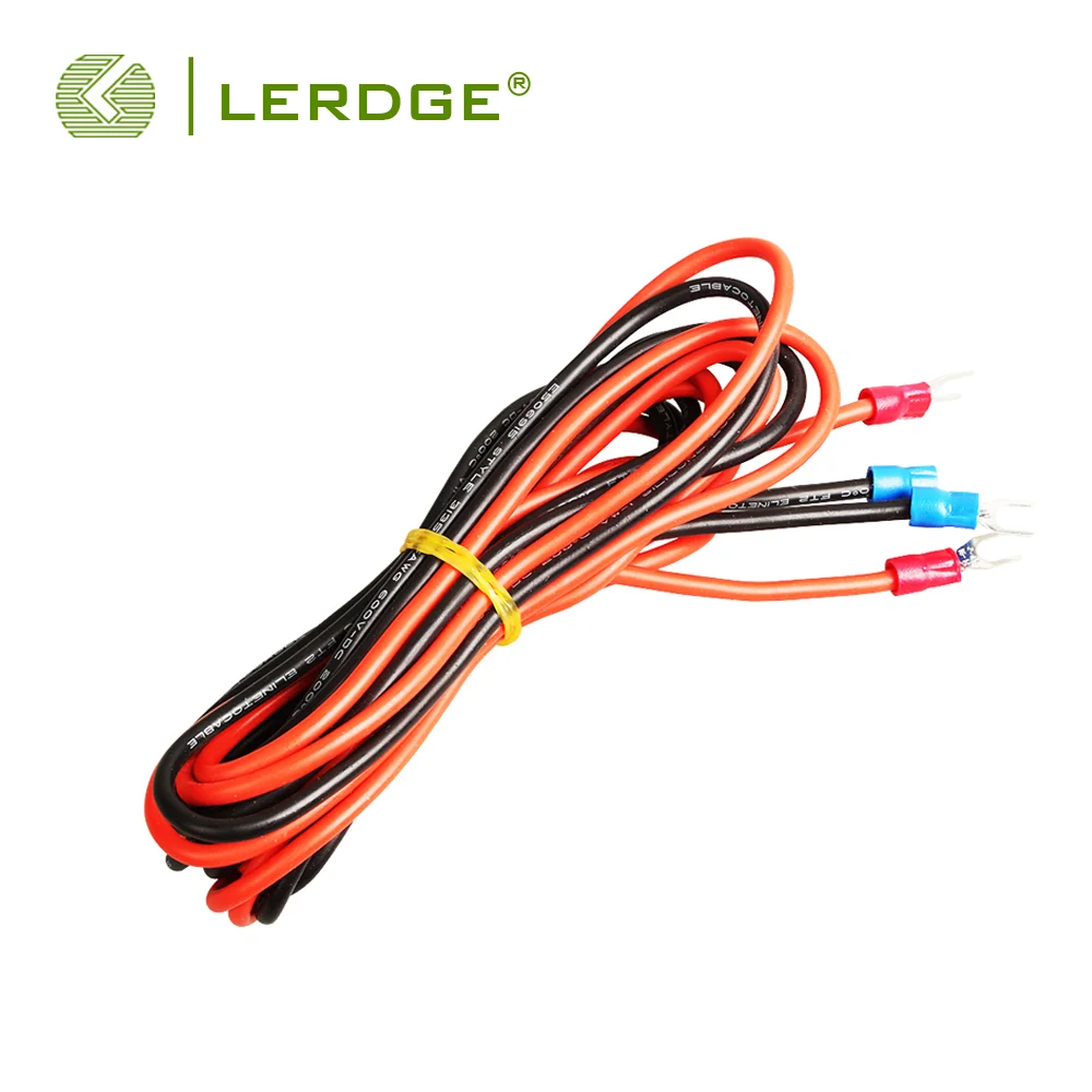 

LERDGE 3D Printer Parts Aluminum substrate hot bed high temperature connection line Hot bed heating plate 16#1M 2M Black and Red