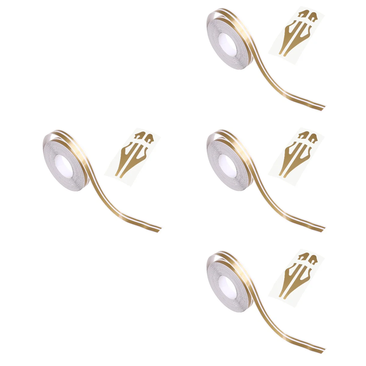 

4pcs Pinstripe Tape Decal Pinstripetape for (Gold)