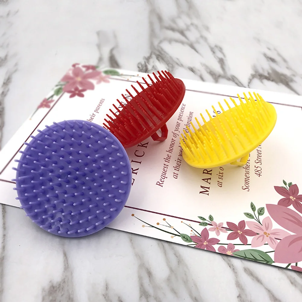 

Brush Scalp Shampoo Hair Comb Scrubber Head Silicone Exfoliation Washing Shower Stimulating Anti Dandruff