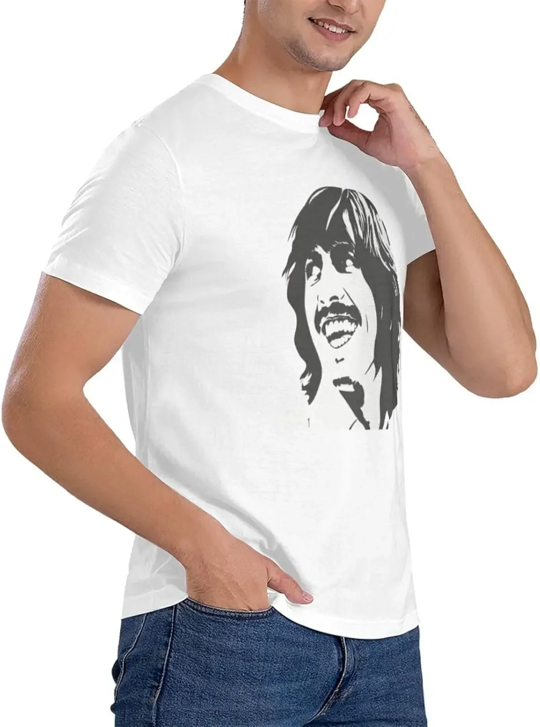 Мужская базовая футболка Джорджа Харрисона с коротким рукавом и круглым вырезом