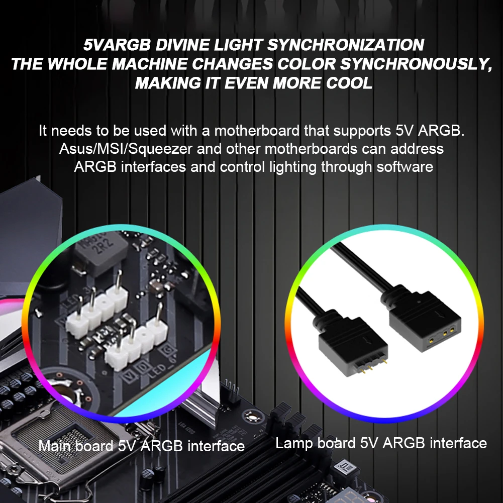ALLOYSEED RGB светодиодная полоса удлинительный кабель для материнской платы