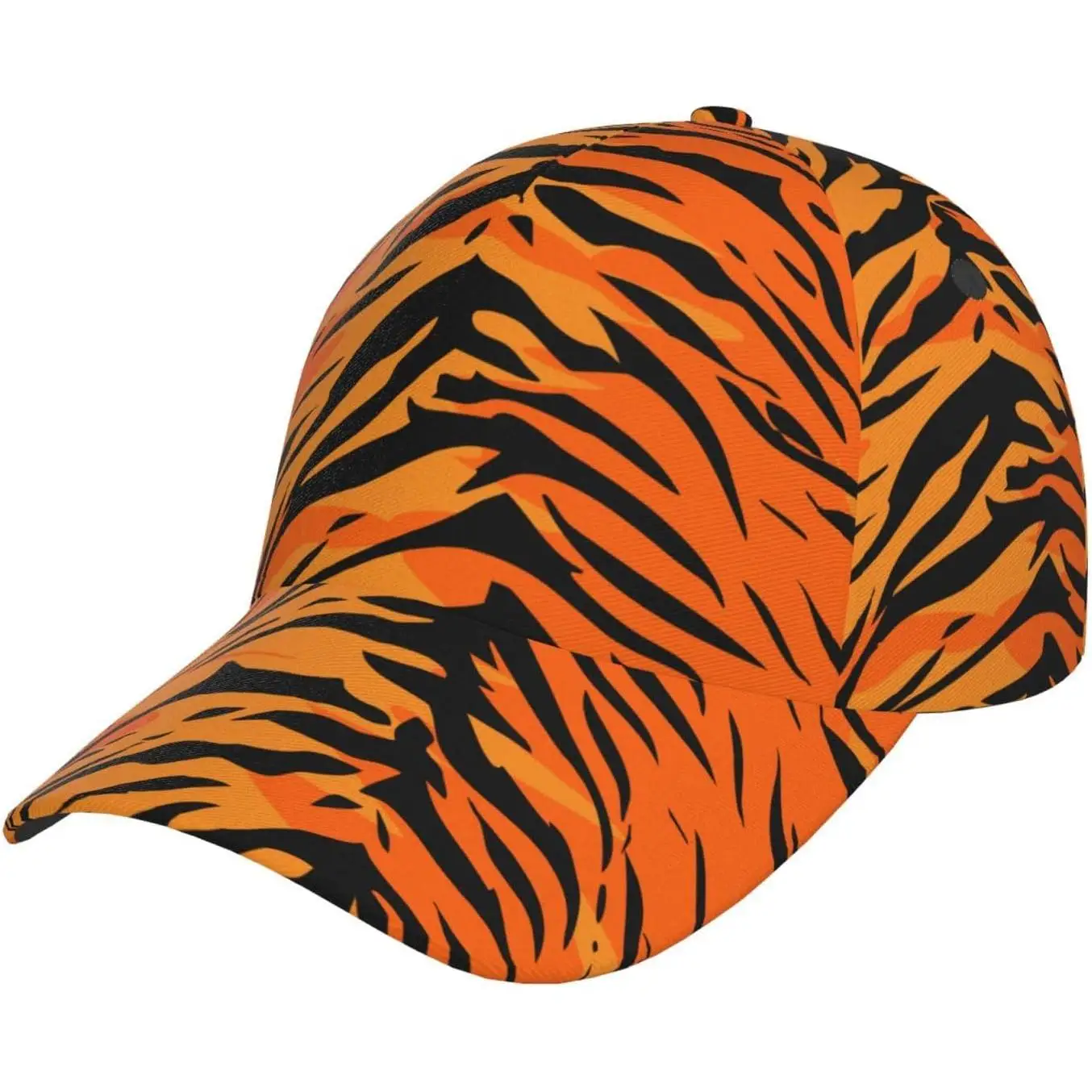 Фото Яркая бейсболка с принтом тигровой полосы, бейсболка, шляпа Snapback для мужчин, мальчиков и девочек, летняя кепка-дальнобойщик в стиле хип-хоп №1