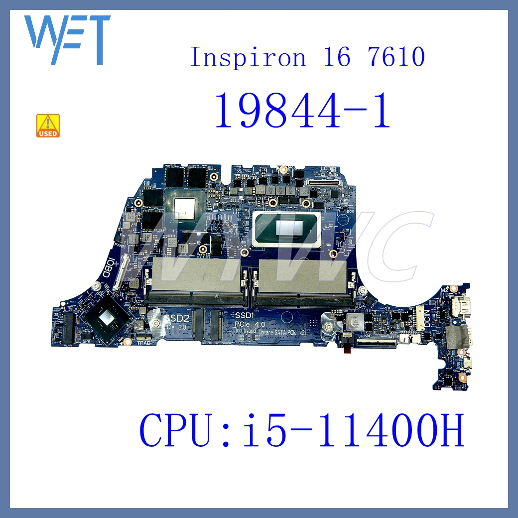 

19844-1 With i5-11400H CPU Notebook Mainboard For Dell Inspiron 16 7610 Laptop Motherboard CN 0PPJ6T 100% Tested OK
