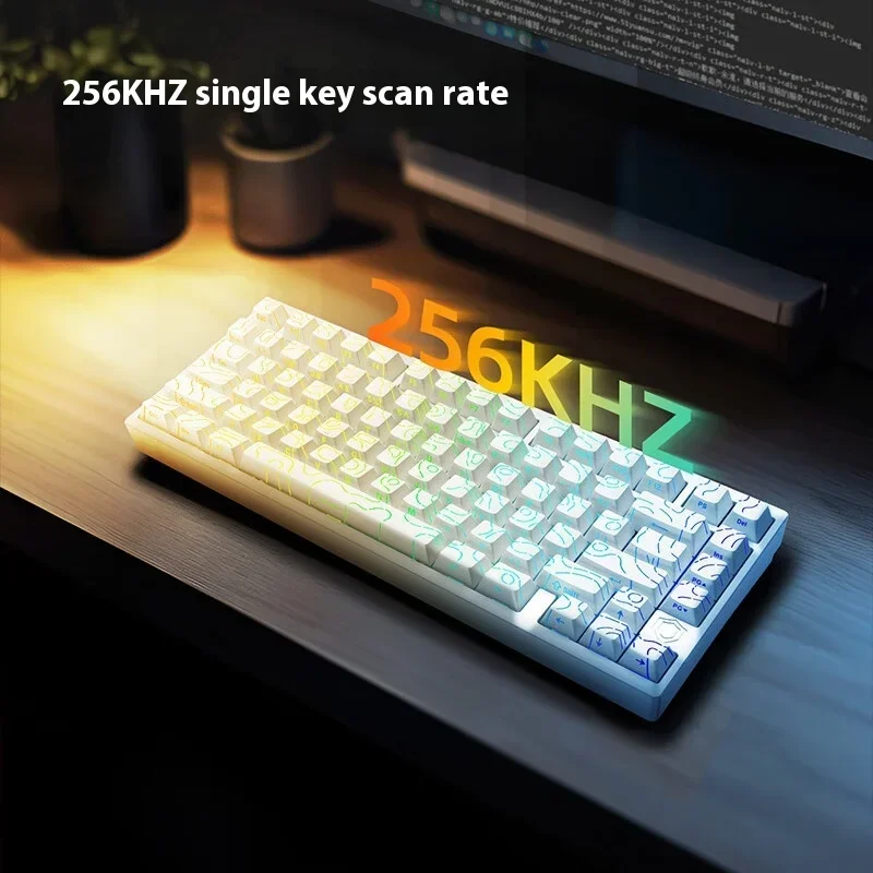 Фото IROK MG75 Pro MG75 Max Алюминиевый магнитный игровой компьютер Механическая клавиатура 75% Быстрый триггер 8K RGB Горячая замена Gamer Keeyboard №2