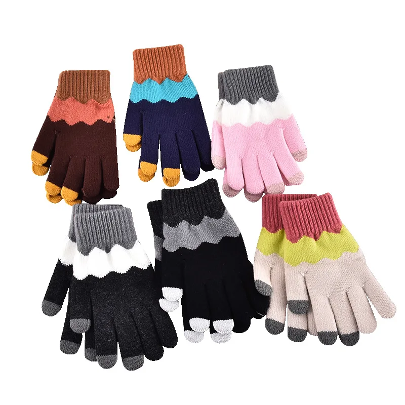 

1 пара удобных теплых перчаток для сенсорных экранов для женщин и мужчин, зимние длинные перчатки