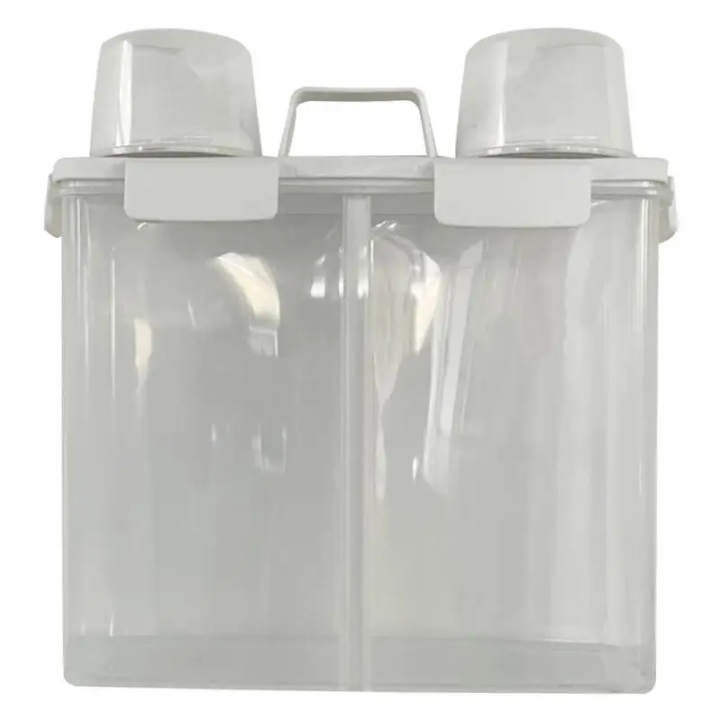 

4L Rice Container Moisture Proof Rice Box Transparent Rice Tank Grain Sealed Jar Bucket Dispenser Compartment Grain Storage