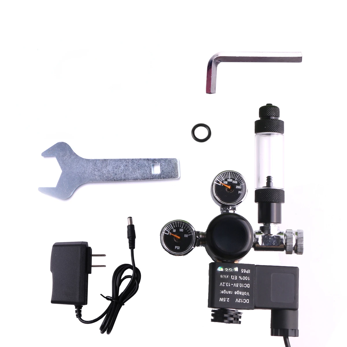 FZONE Аквариум CO2 регулятор AC соленоид мини двойной датчик дисплей с счетчиком